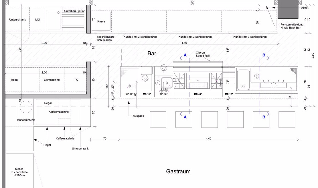 Planung Bartheke